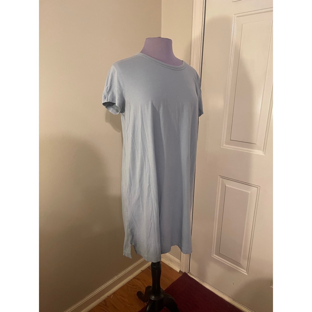 Lululemon Athletica Day Tripper Light Blue‎ Open Back Dress Short Sleeve 8/10